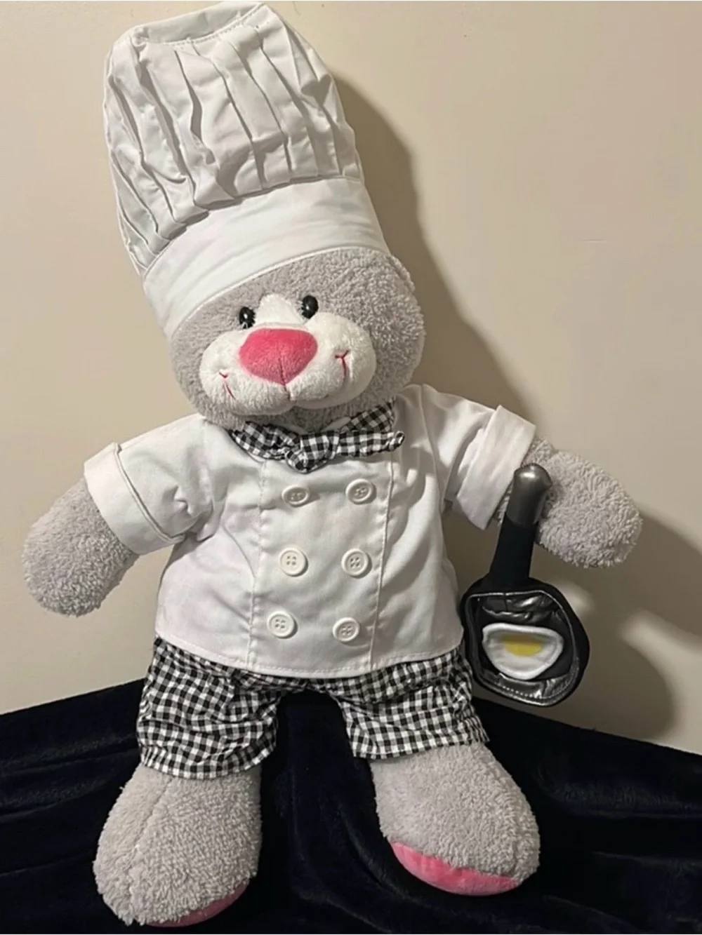 Build-A-Bear Workshop Gray Cat Chef Plushie